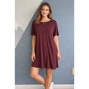 Cozy Earth Women's Bamboo Stretch-Knit Sleep Dress Size Small